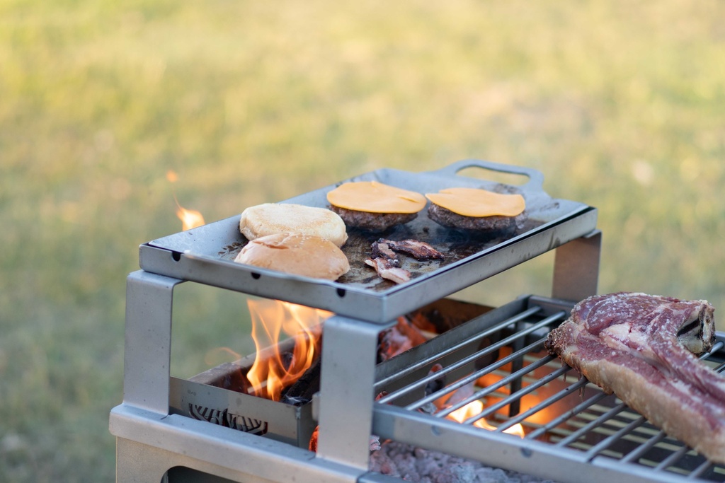 Plancheta con asas para Camping Grill Premium